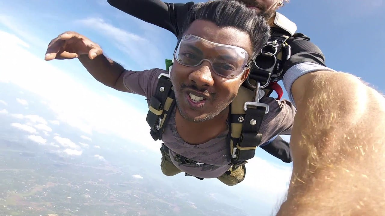 Skydiving from Koggala