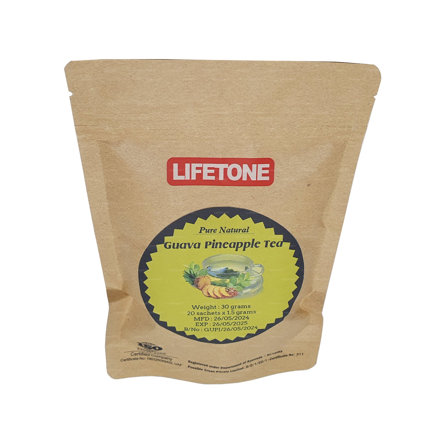 Lifetone Guava Pineapple Tea (30g) 20 Tea Bags