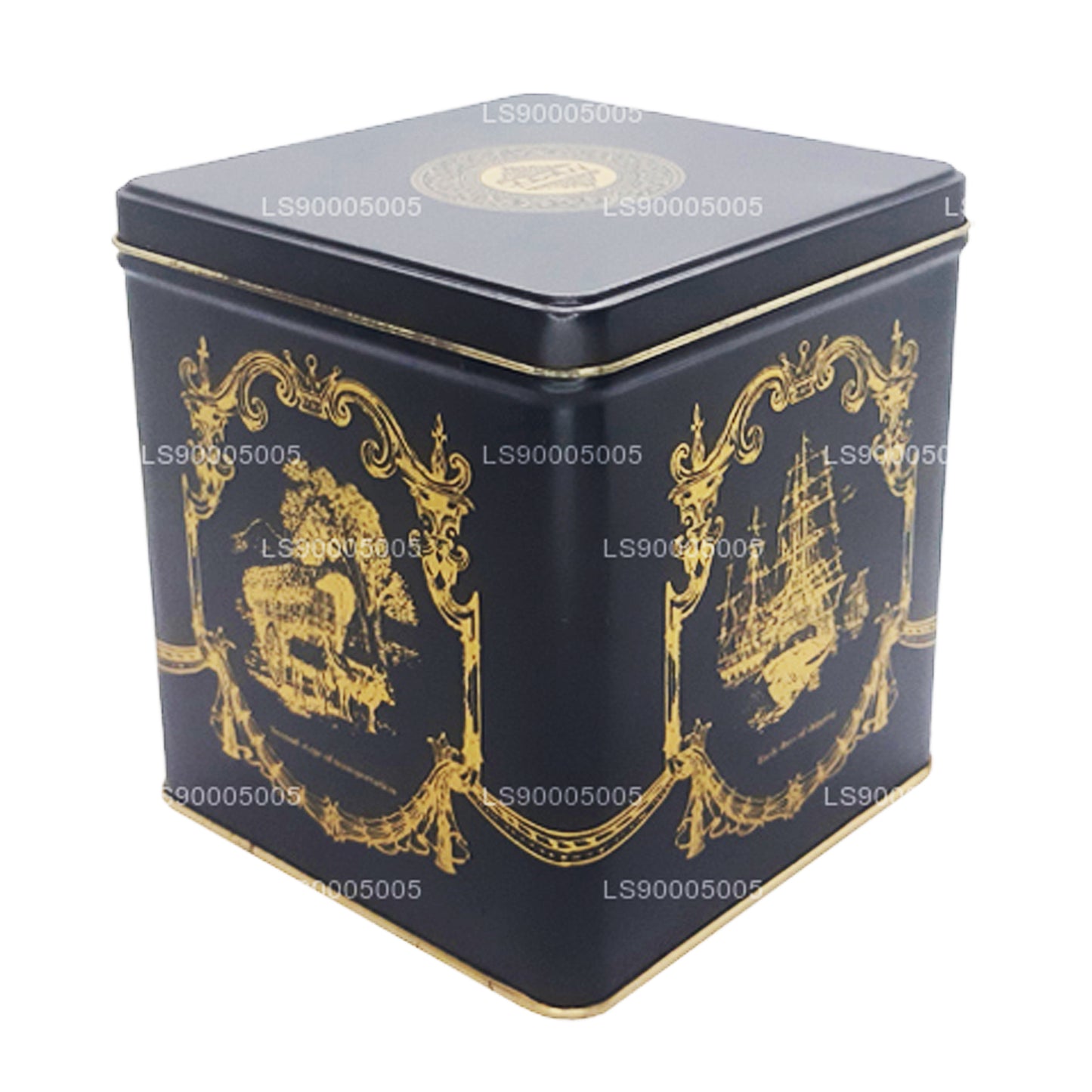 Mlesna Victorian Blend OP Leaf Tea Black Metal Caddy