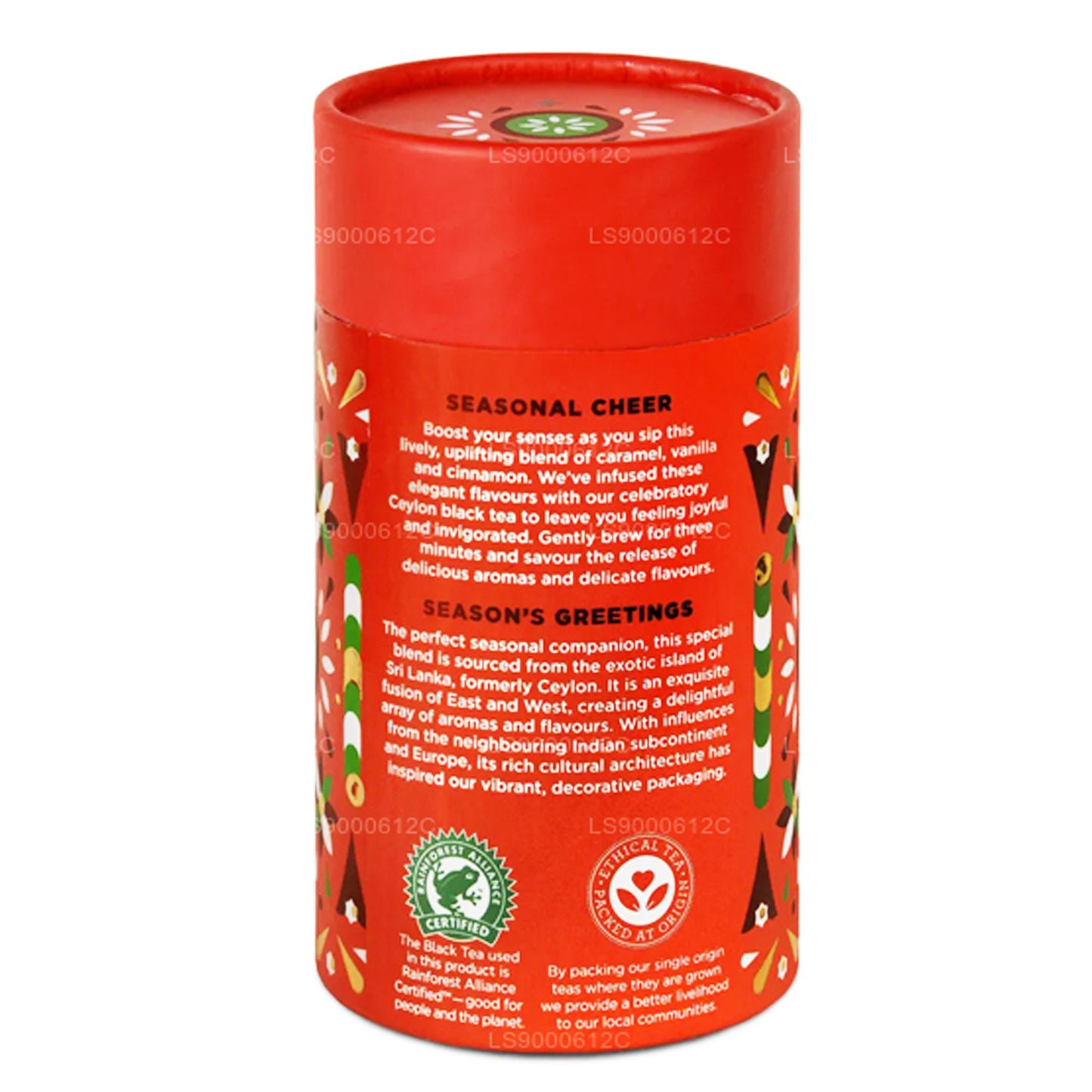 Jaf Tea Seasonal Cheer Black Tea Flavored With Caramel, Vanilla and Cinnamon Caddy (50g)