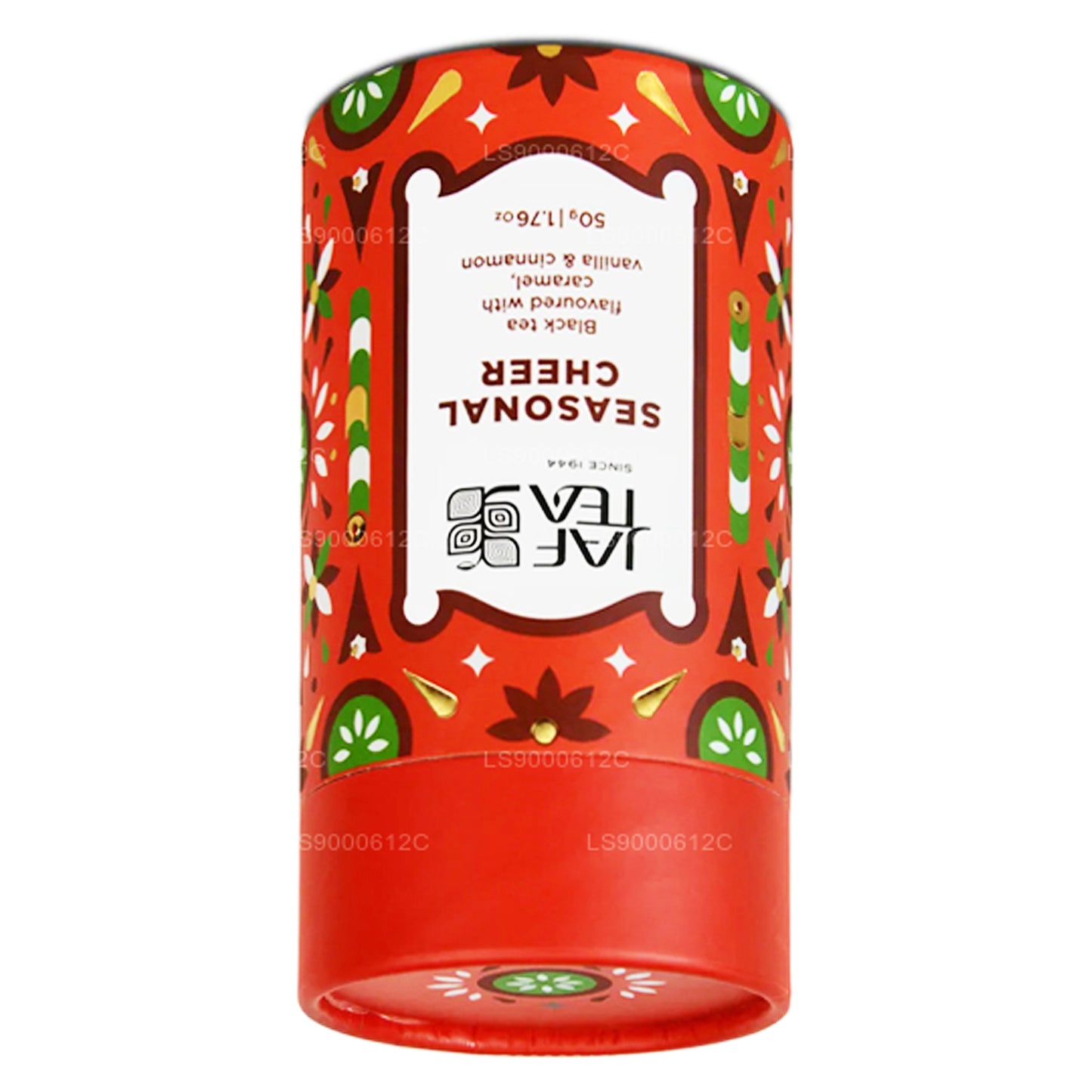 Jaf Tea Seasonal Cheer Black Tea Flavored With Caramel, Vanilla and Cinnamon Caddy (50g)