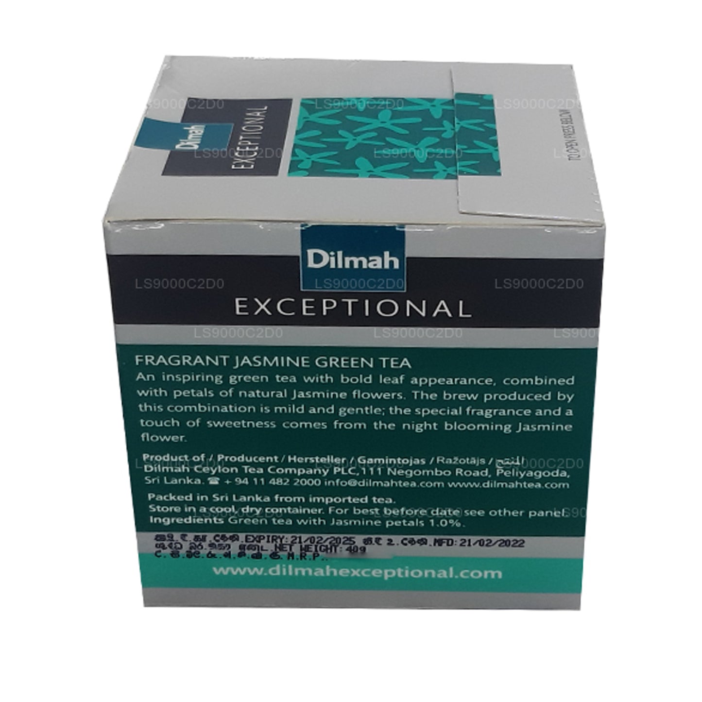 Dilmah Exceptional Fragrant Jasmine Green Tea (40g) 20 Tea Bags