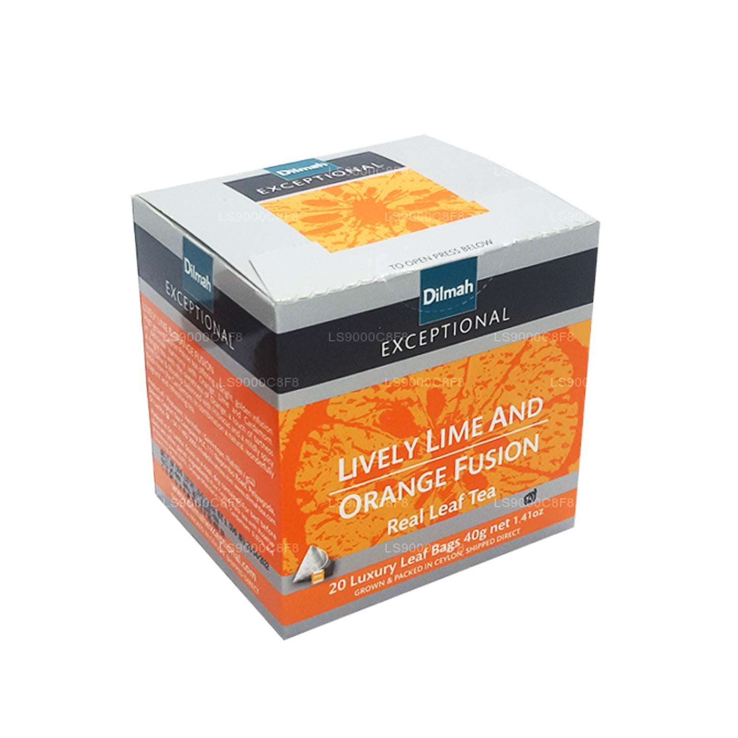 Dilmah Exceptional Lively Lime and Orange Fusion Real Leaf Tea (40g) 20 Tea Bags