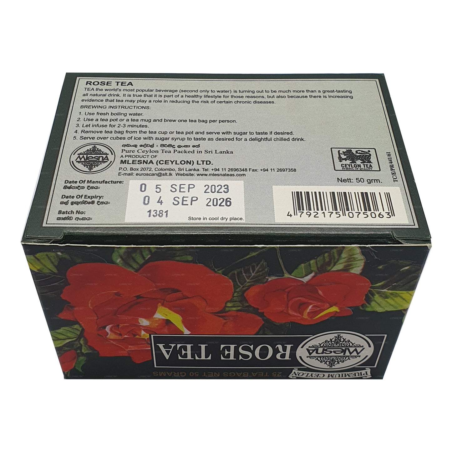 Mlesna Rose Tea (50g) 25 Tea Bags