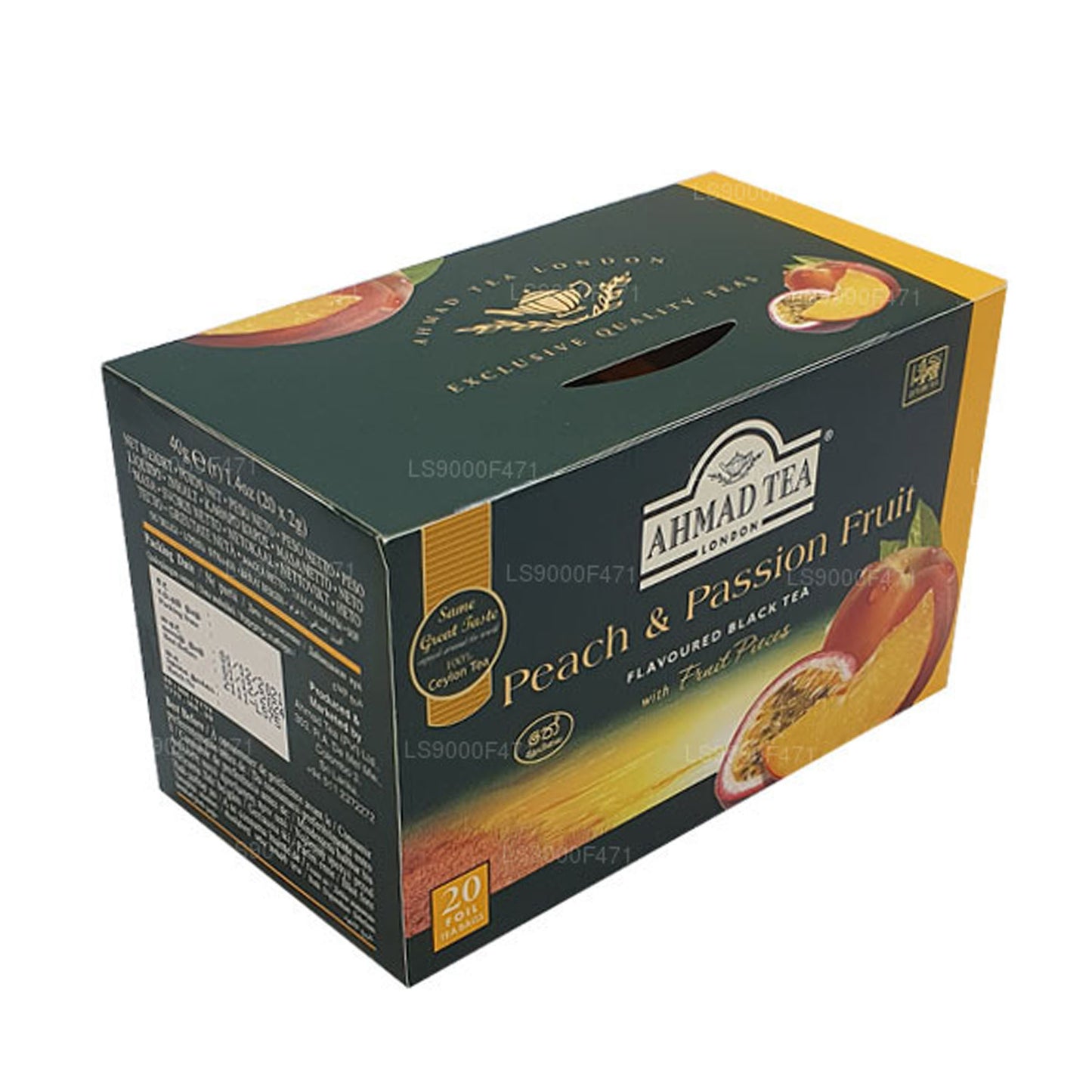 Ahmad Tea Peach and Passion 20 Foil Tea Bags (40g)