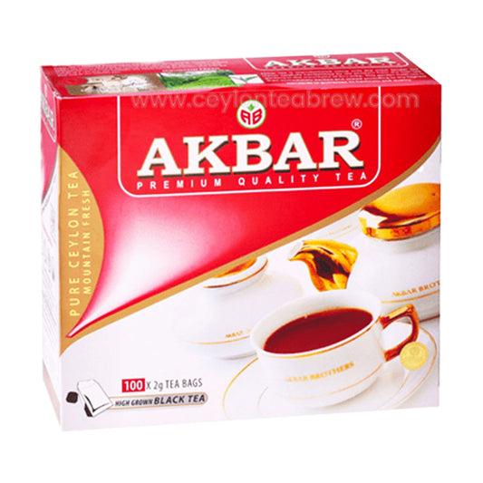 Akbar Ceylon Premium Pure Black Tea (200g) 100 Tea Bags