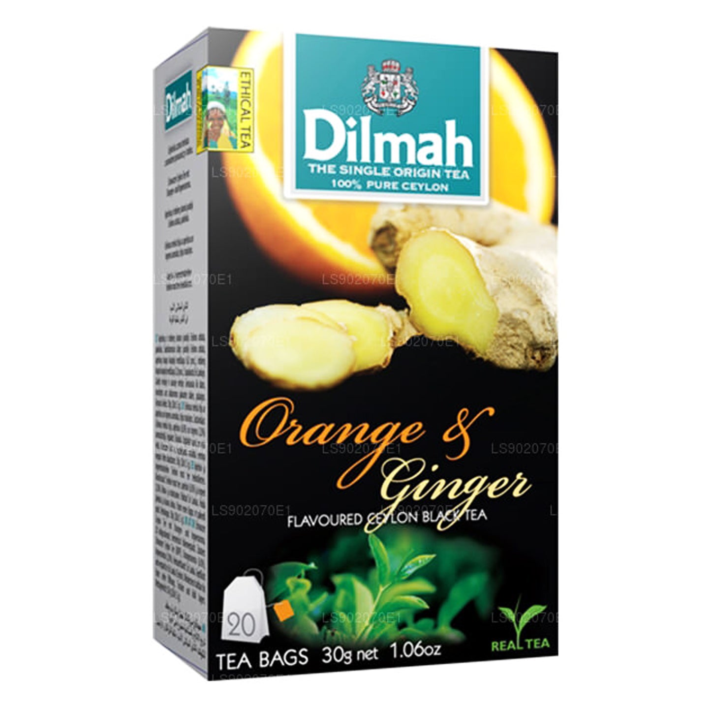 Dilmah Orange and Ginger Flavored Tea (30g) 20 Tea Bags