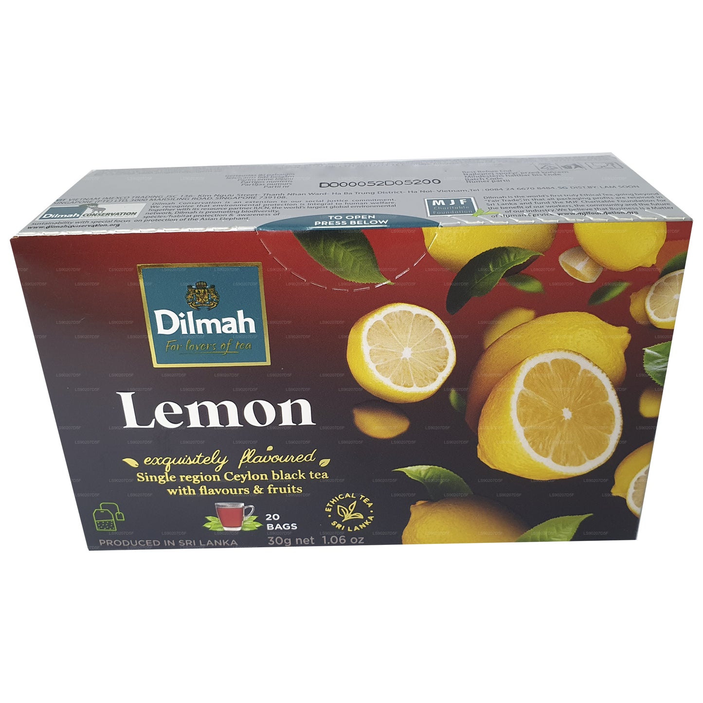 Dilmah Lemon Flavored Tea (30g) 20 Tea Bags