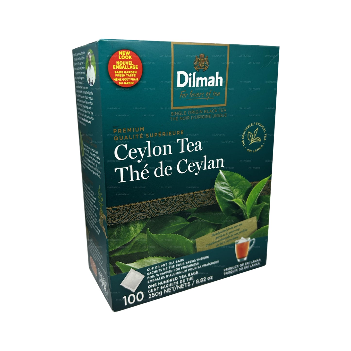 Dilmah Premium Ceylon Tea (250g) 100 Tagless Tea Bags