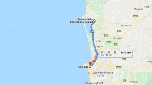 Transfer between Colombo Airport (CMB) and Field View Holiday Resort Hotel, Colombo