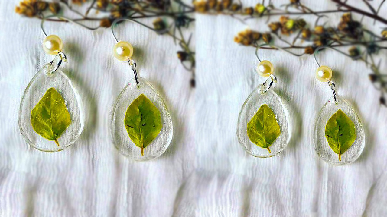 Handmade Real Flower Earrings