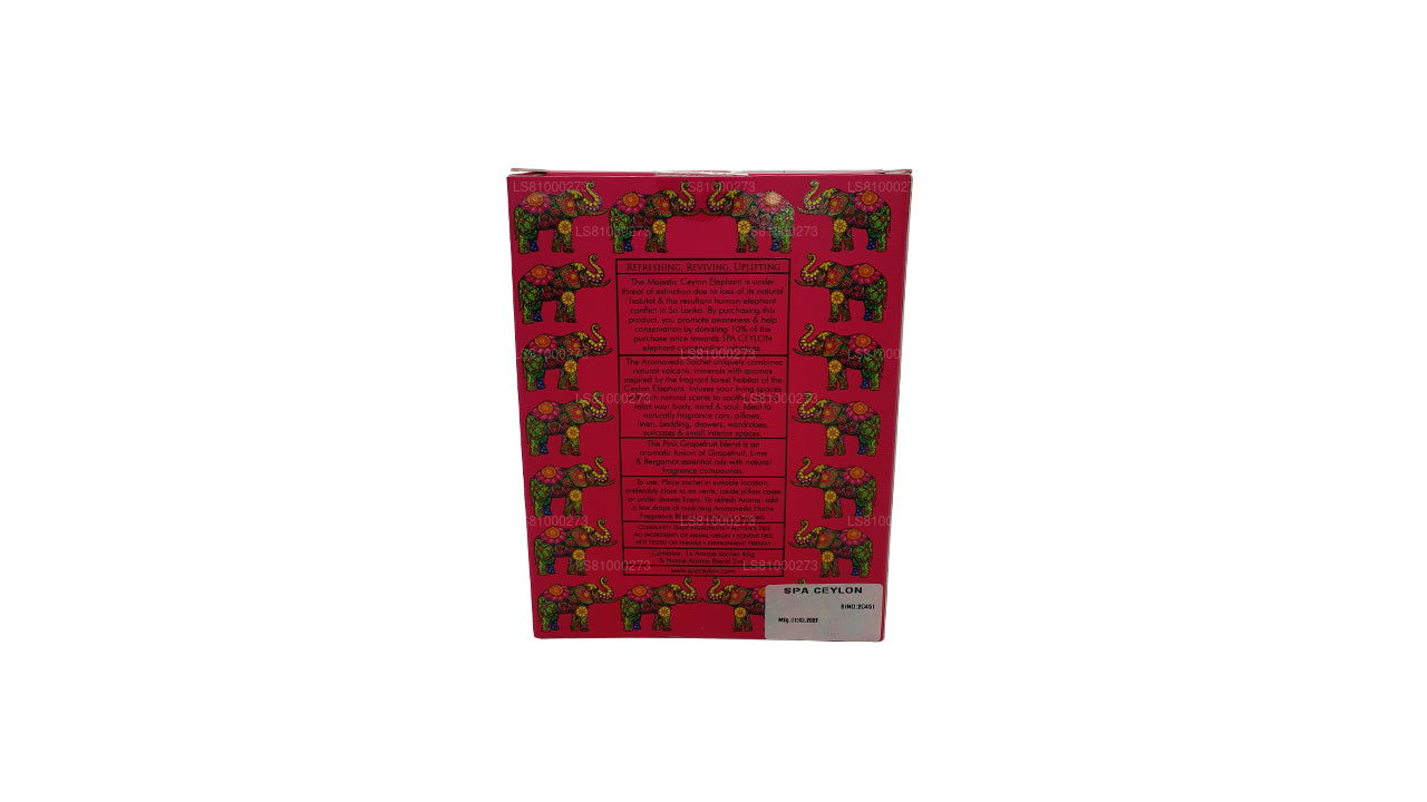 Spa Ceylon Ceylon Pink Grapefruit Elephant Aromaveda Sachet (One Pack)