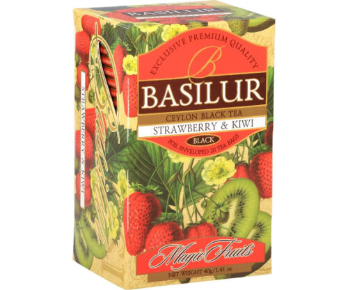 BASILUR MAGIC FRUITS - TEA BAG - FLBT - FOIL ENV - STRAWBERRY & KIWI (40g)