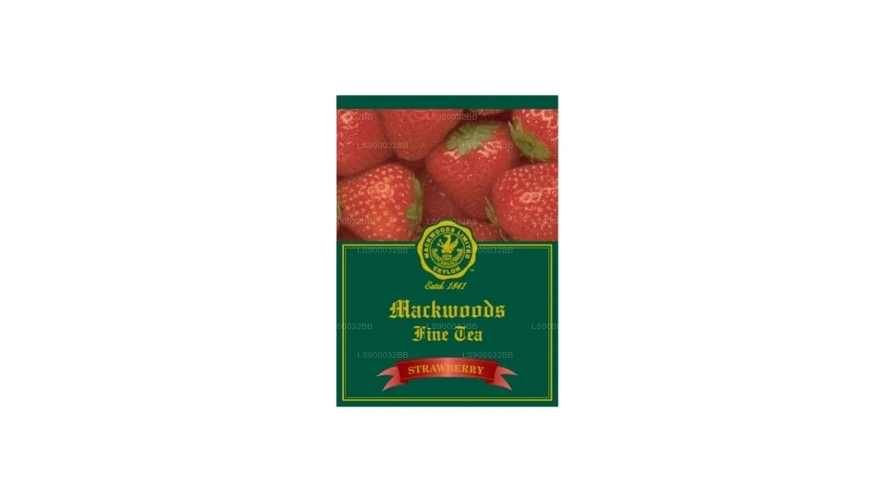 Mackwoods Strawbery Flavoured Single Estate Black Tea 25 Enveloped Tea Bags (50g)