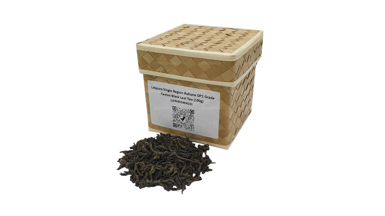 Lakpura Single Region Ruhuna OP1 Grade Ceylon Black Leaf Tea (100g)