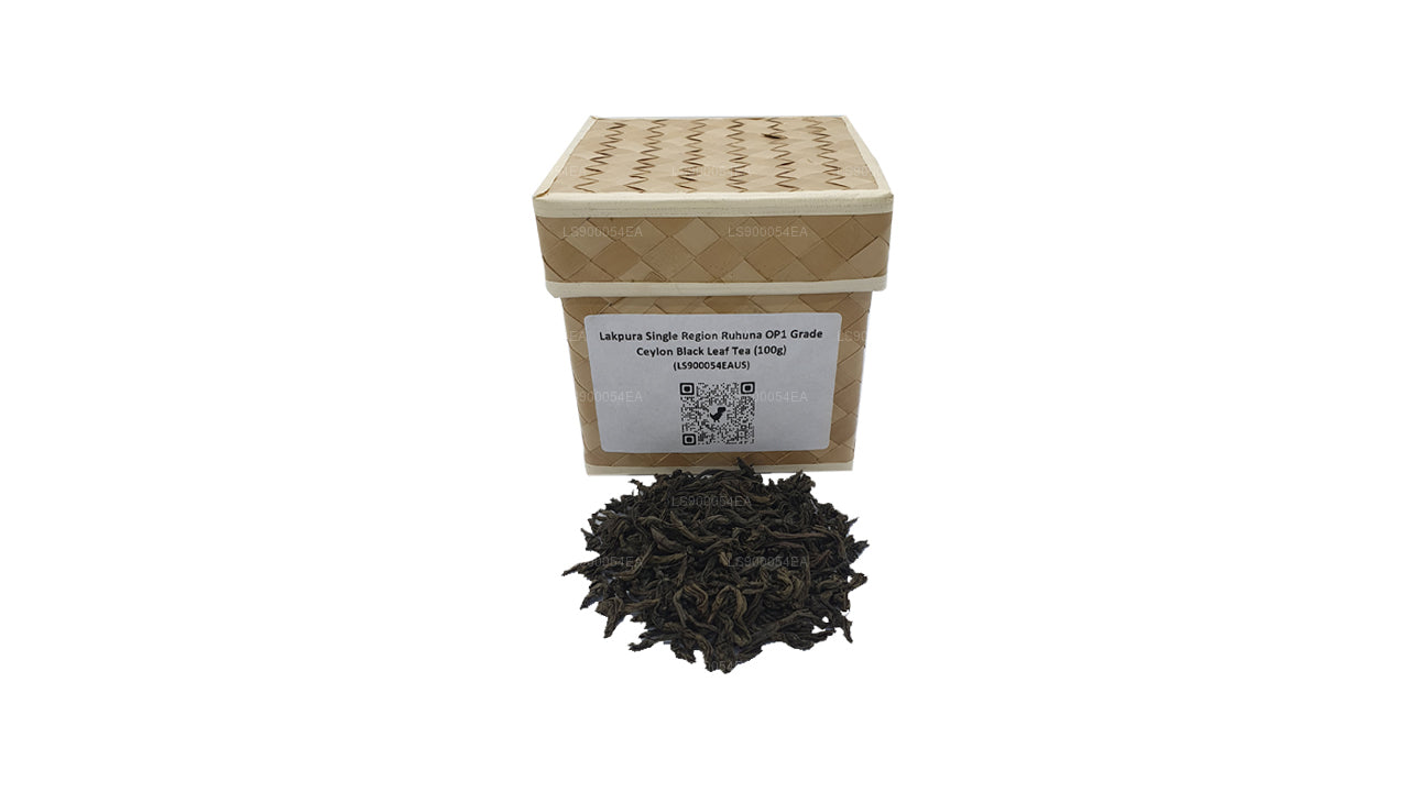 Lakpura Single Region Ruhuna OP1 Grade Ceylon Black Leaf Tea (100g)