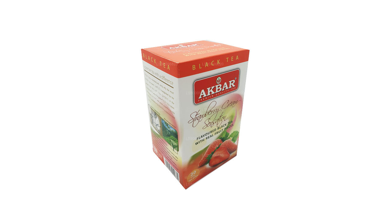 Akbar Strawberry Cream Sensation (40g) 20 Foil Tea Bags