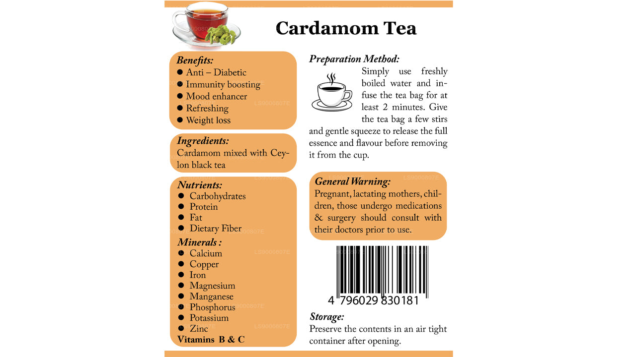 Lifetone Cardamom Tea (40g)