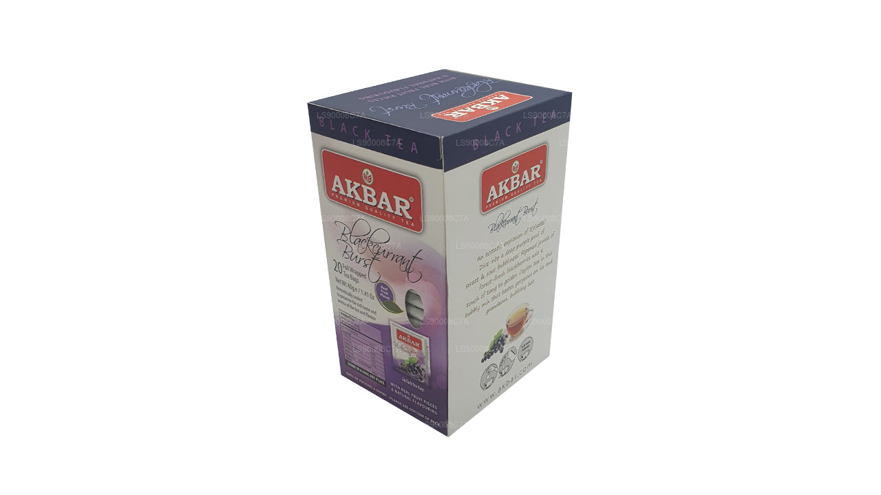 Akbar Blackcurrant Burst (40g) 20 Foil Tea Bags