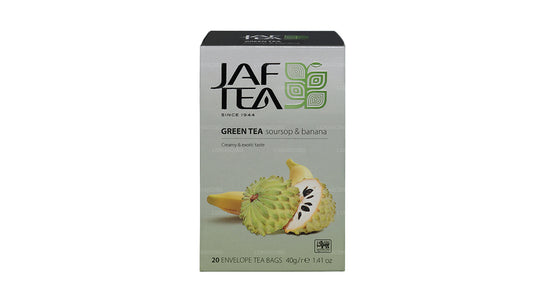 Jaf Tea Green Tea Soursop & Banana Foil Envelop Tea Bags (40g)
